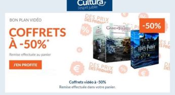 Bon plan coffrets vidéo : plus de 250 coffrets DVD & Blu-Ray moitié prix sur Cultura