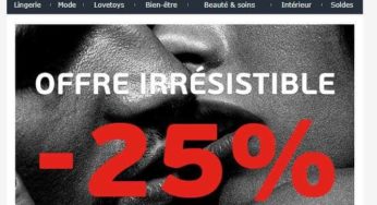 Nocturne Be You (Adam & Eve) 25% supplémentaire sur tout (même soldes) – jusqu’à minuit