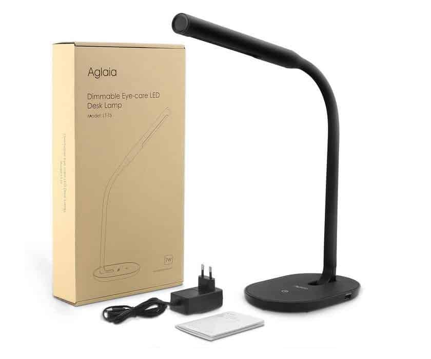 14,39€ lampe de bureau avec port USB de charge bouton tactile 3 intensités