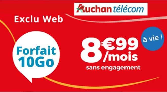 Forfait Auchan Telecom 10GO