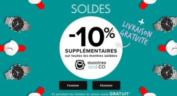 Soldes Montres and CO : 10% supplémentaire + livraison gratuite sur toutes les montres en soldes