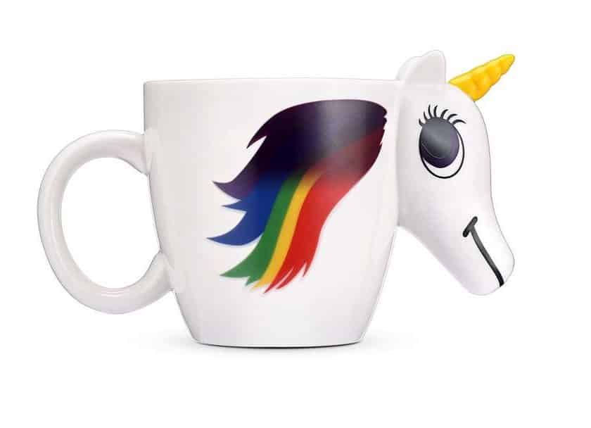 tasse Licorne magique arc en ciel pas chère change de couleur