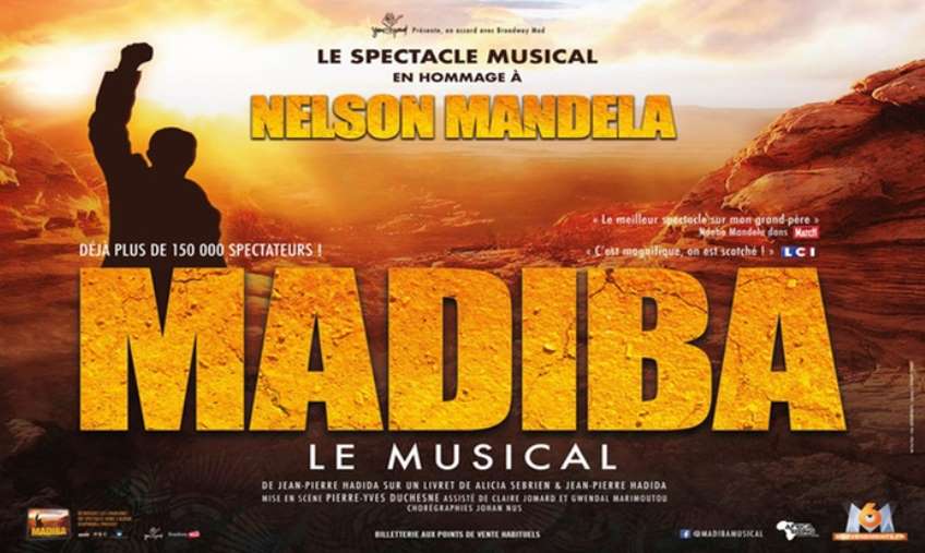 Billet spectacle Madiba Le Musical (Nelson Mandela) pas cher : dès 20€ (Tournée en France)