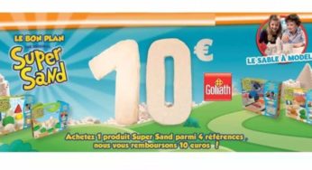 ODR : 1 boite Super Sand Goliath acheté = 10€ remboursés