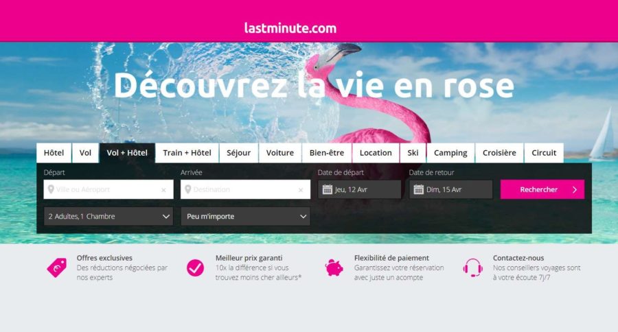 10€ de remise sur LastMinute (vol, hôtel ou vol+hotel) dès 150€ !
