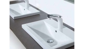 Vente flash : 46,99€ le robinet mitigeur de vasque de salle de bain blanc laqué et chrome port inclus