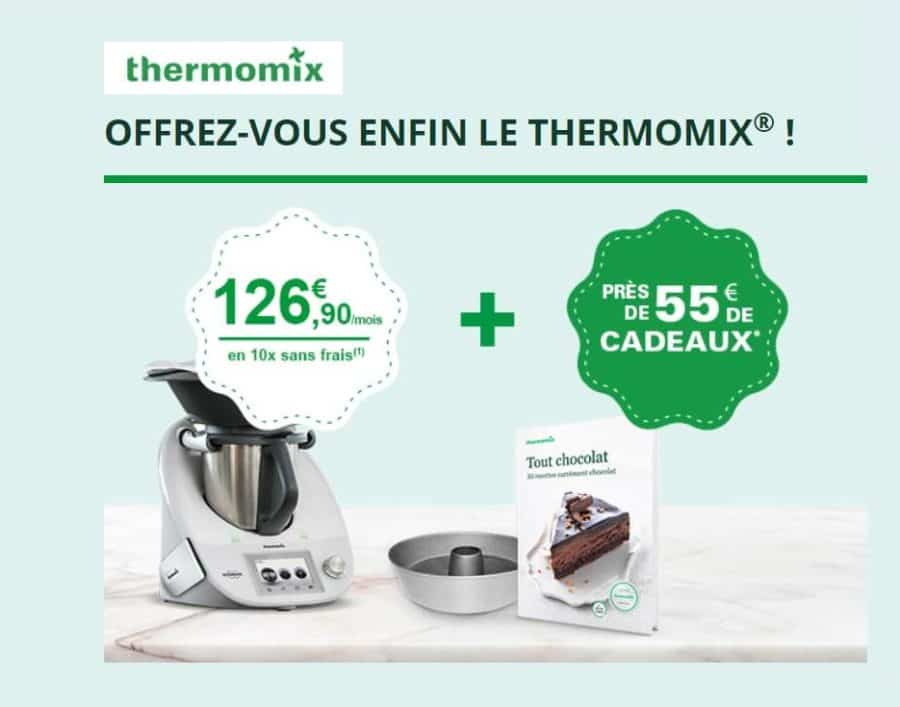 Crédit gratuit en 10 fois pour l’achat d’un Thermomix (+ 55€ de cadeau)