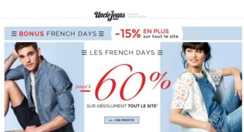 French Days UncleJeans : jusqu’à -60% sur tout + 15% supplémentaire