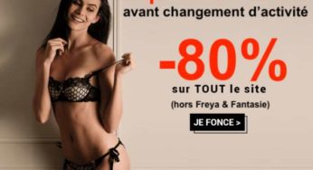 Déstockage 1001 Dessous : -80% sur toute le site (liquidation)