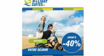 Résidences de vacances Holiday Suites : jusqu’à -40% sur vos séjours (cote nordique française et belges)