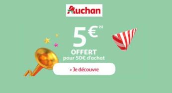 Anniversaire Auchan : 5€ offerts dès 50€ d’achat (en ligne)