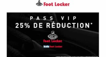 Offre Spéciale VIP Foot Locker : 25% de remises sur le site ou magasin avec un coupon !