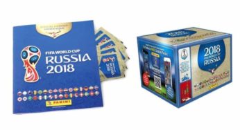 Stickers Panini coupe du monde Russie 2018 pas chers : 29,95€ les 50 pochettes (250 stickers) ou 59,99€ les 100 pochettes