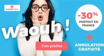 Vente flash Appart’City : 30% de remise sur tous les séjours + annulation gratuite (sans prépaiement)