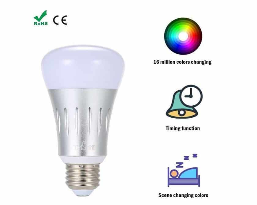 ampoule connectée LED Wi-Fi 16 millions de couleurs Tomshine