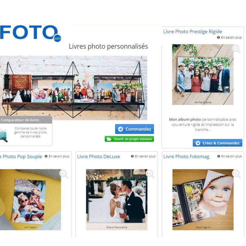 remise sur tous les livres photos sur le site Foto