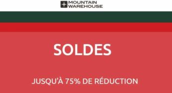 20% supplémentaire les soldes Mountain Warehouse (jusqu’à -75%) : vêtements et équipements de sport, extérieur, randonnée…