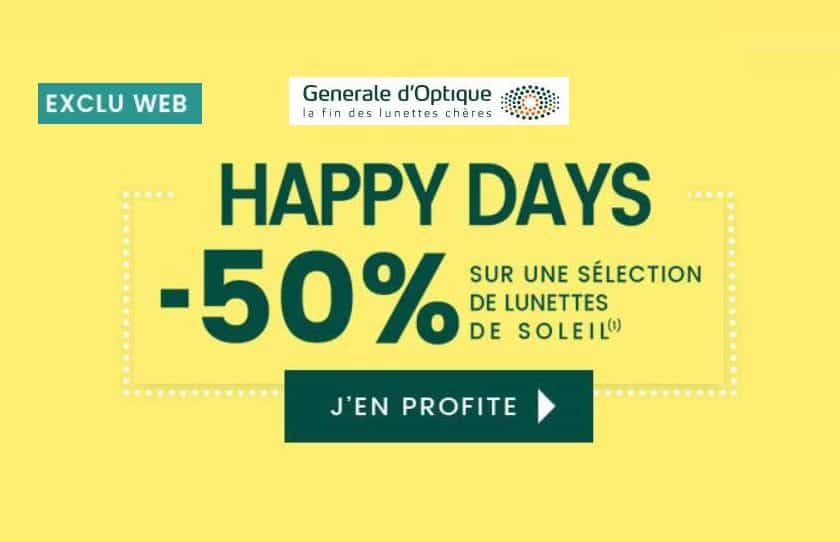 50% sur plus de 300 paires de lunettes de soleil sur Générale d’Optique