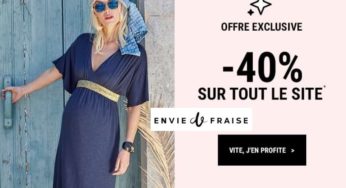 Pre-soldes Envie de Fraise : -40% sur tout (vêtements de grossesse)