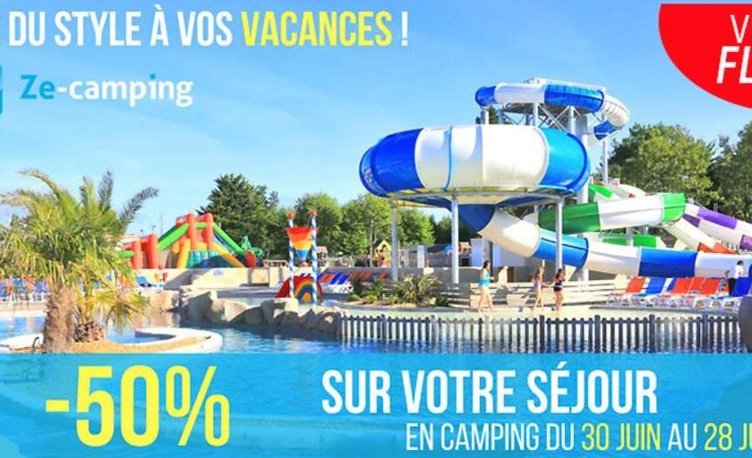 Vente flash jusqu’à moins 50% sur vos séjours en Camping Ze-Camping