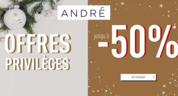 Vente privée André : des pré-soldes avec des remises jusqu’à -50% (Offres Privilèges)