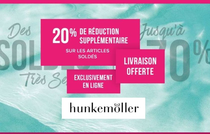 remise supplémentaire sur les soldes Hunkemöller