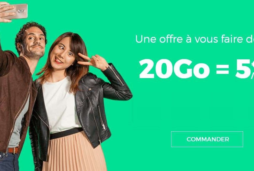 5€ le forfait RED SFR 20Go à VIE