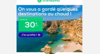 Vol pas cher ✈️ à partir de 30€ le billet Transavia (Faro, Ibiza, Malaga, Barcelone…)