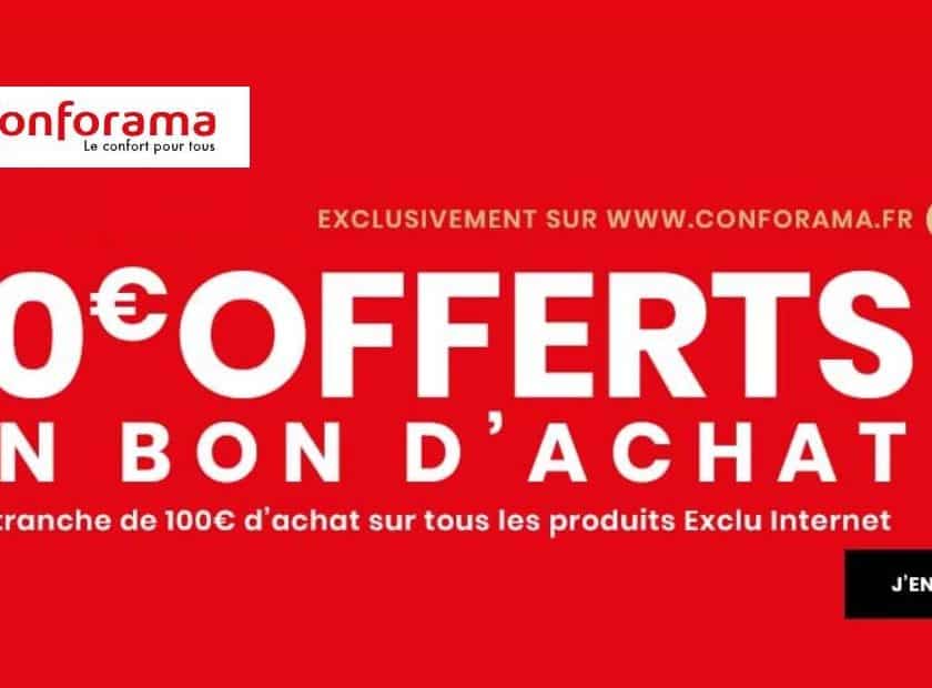 10€ offerts tous les 100€ sur Conforama