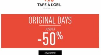 Original Days Tape à l’œil : Jusqu’à -50% (retrait mag. gratuit dès 10€)