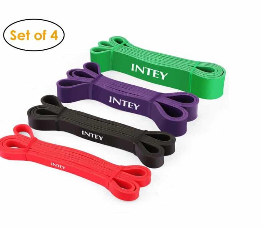 PROMOTION kit de 4 bandes de résistance pour Fitness INTEY