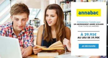 Vente privée soutien scolaire Annabac 29,95€ au lieu de 59,9€ les 10 mois et toutes les matières (de la 3e à la terminale)