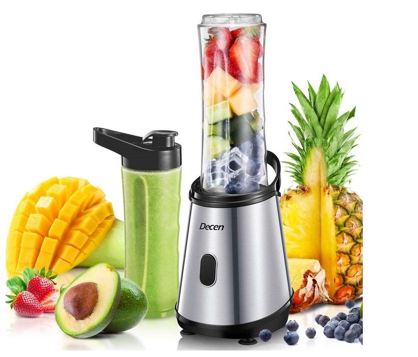 blender à smoothies Decen revêtement titane des lames avec 2 bouteilles