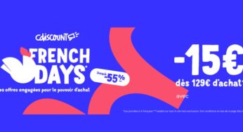 Les French Days Cdiscount : -15€ dès 129€ d’achat et ventes flash (électroménager, informatique, smartphone, sport…)