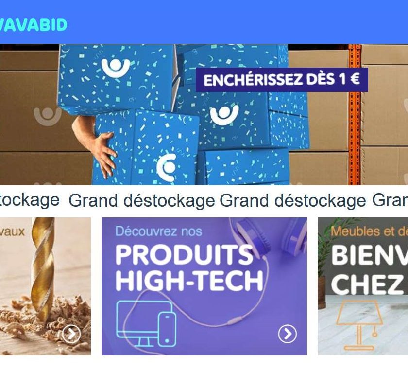 24h de ventes aux enchères Grand déstockage Vavabid