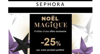 25% de remise sur Sephora (article de votre choix)