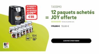 55€ seulement la machine Bosch Tassimo Joy T45 + 12 paquets de dosette ☕