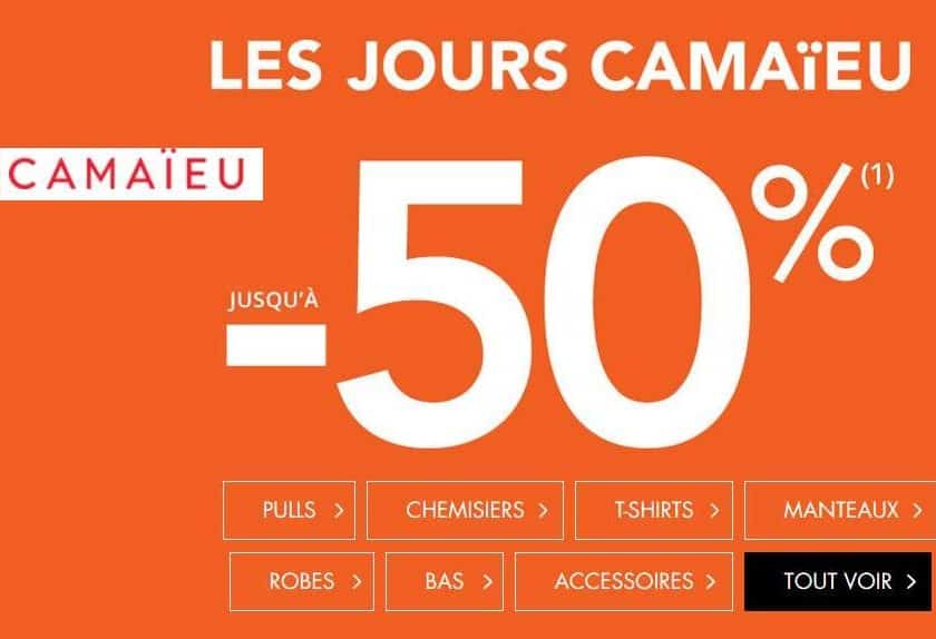 Remises sur les promos jours Camaïeu