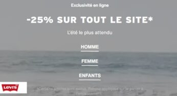 25% de remise sur tout le site Levi’s (jusqu’à lundi)