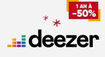 Abonnement Deezer Premium moitié prix : 60€ au lieu de 120€ l’année