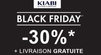 Black Friday Kiabi 30% de remise sur le site + livraison gratuite dès 15€ (relais)