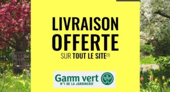 Livraison gratuite sur Gamm Vert (jusqu’à dimanche)