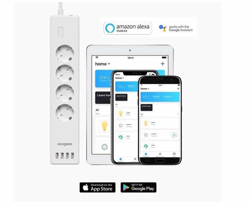 multiprise WIFI 4 prises + 4 USB Koogeek