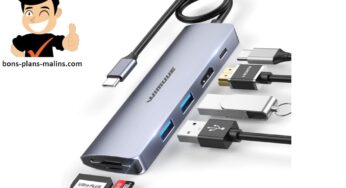 Promotion adaptateur Hub USB C en aluminium 7 en 1 WIMUUE au meilleur prix de 7,99 € ! 🔥