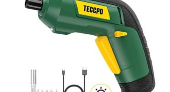 BRICO : 13,99€ le tournevis électrique rechargeable TECCPO TDSC03P+ 6 accessoires