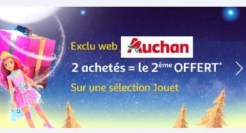 1 jouet acheté = 1 jouet offert sur Auchan (le moins cher des 2)