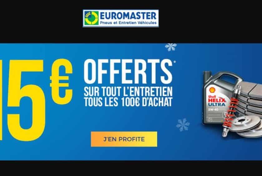 15€ de remise sur tout l'entretien Euromaster