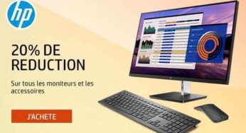 20% de remise sur tous les moniteurs et accessoires sur Hewlett-Packard