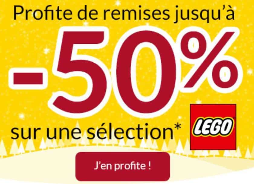 50% de remise sur des Lego