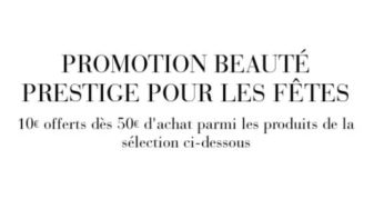 Beauté Prestige : 10€ de remise dès 50€ d’achat sur une sélection de 4000 produits (Revlon, Ungaro, Victoria Secrets…)